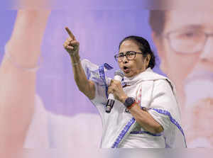 Howrah: West Bengal Chief Minister Mamata Banerjee addresses a public meeting fo...