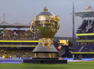 Chennai, Mar 23 (ANI): A replica of the IPL trophy during the opening ceremony o...