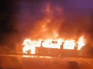 Haryana: Bus fire claims 8 lives, dozens injured:Image