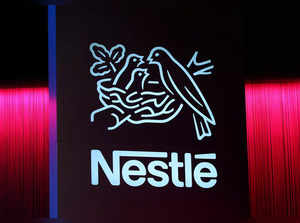 FILE PHOTO: A logo is pictured during the 152nd Annual General Meeting of Nestle in Lausanne