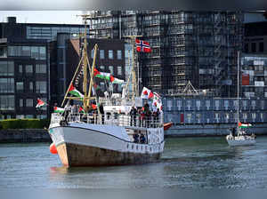 Ship to Gaza boat 'Handala' arrives at the port of Malmo