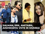 Salman Khan, Shah Rukh Khan, Amitabh Bachchan, Aishwarya Rai cast their vote in Mumbai