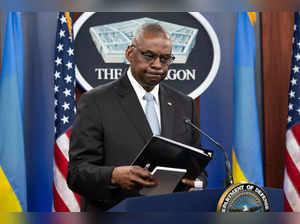 US Secretary of Defense Lloyd Austin speaks during a media briefing at the Pentagon in Washington, DC, on May 20, 2024.