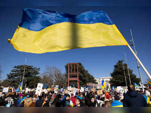 FILE PHOTO: Protest in support of Ukraine, in Geneva