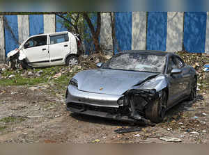 Pune: The Porsche car found without number plate, in Pune. The car was allegedly...