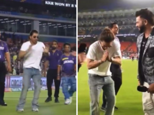 Viral Video: Shah Rukh Khan apologises to Suresh Raina, Akaash Chopra during KKR's IPL 2024 celebration; here's why