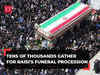 Ebrahim Raisi: Thousands on street in Tehran for Iran President's funeral procession