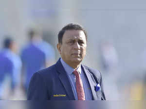 Mohali: Former Indian cricketer Sunil Gavaskar during the 2nd day of the 1st tes...