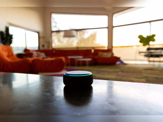 FILE PHOTO: Amazon's DOT Alexa device is shown in this picture illustration