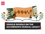Google doodle celebrates the accordion, a free-reed instrument with bellows
