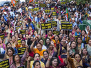 BJP holds protest over killing of woman party worker in Bengal's Nandigram