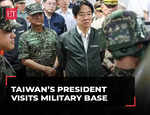 Taiwan’s president visits military base, vows to protect island amid China's military drills