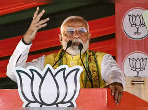 Motihari: Prime Minister Narendra Modi addresses a public meeting for Lok Sabha ...