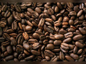 FILE PHOTO: Coffee beans are seen as they are being packed for export in Medan