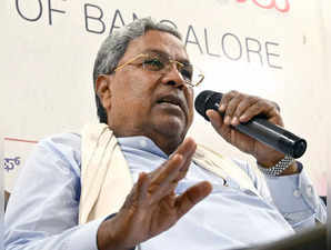 Bengaluru, May 20 (ANI): Karnataka Chief Minister Siddaramaiah speaks at the Mee...