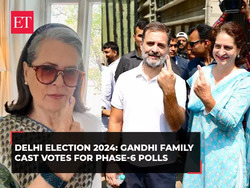 LS Polls Phase 6: Sonia, Rahul Gandhi, Priyanka, along with Robert Vadra, cast their votes in Delhi