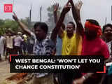 WB: 'Won't let you change constitution', people protest against BJP candidate from Ghatal, Hiran Chatterjee