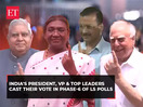 Watch: India's President, VP and top leaders cast their vote in phase-6 of Lok Sabha election 2024