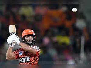 Sunrisers Hyderabad's Rahul Tripathi plays a shot during the Indian Premier League (IPL) Twenty20 second qualifier cricket match between Sunrisers Hyderabad and Rajasthan Royals at the MA Chidambaram Stadium in Chennai on May 24, 2024.