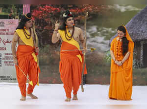 New Delhi: Artists perform ‘Ramleela’ in Urdu during 'Urdu Heritage Festival' at...