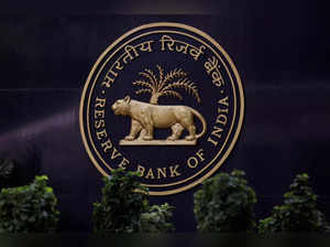 FILE PHOTO: FILE PHOTO: A Reserve Bank of India (RBI) logo is seen inside its headquarters in Mumbai