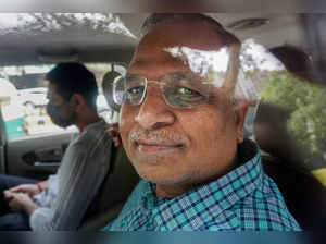New Delhi: Delhi Health Minister Satyendar Jain, arrested in connection with a m...