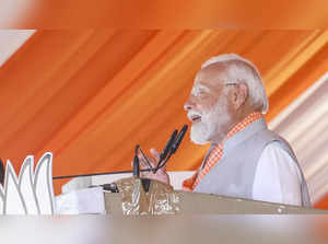 **EDS: IMAGE VIA MODI WEBSITE** Mirzapur: Prime Minister Narendra Modi addresses...