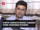 'Insult to Indian Army…': Tejasvi Surya targets Rahul Gandhi for questioning Agniveer scheme