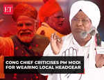 Wearing a turban, Cong Chief Kharge criticises PM Modi for wearing local headgear to woo voters