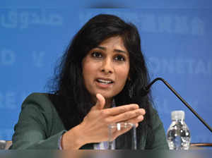 Gita Gopinath, First Deputy Managing Director of the International Monetary Fund (IMF) speaks during a press briefing concluding the 2024 China Article IV Mission in Beijing on May 29, 2024.