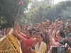 Delhi water crisis: BJP Mahila Morcha protests outside minister Atishi's home