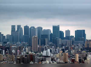 Skyscrapers are seen in Tokyo's business district on May 16, 2024.