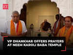 VP Jagdeep Dhankhar offers prayers at Neem Karoli Baba Temple at Kainchi Dham