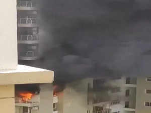 Noida: Fire breaks out at Lotus Boulevard Society in Sector 110