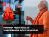 PM Modi prays and meditates at iconic Vivekananda Rock Memorial in Kanniyakumari, watch!