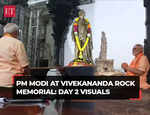 PM Modi’s meditation at Vivekananda Rock Memorial in Kanniyakumari; day 2 visuals