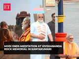 PM Modi ends 45 hr long meditation at Vivekananda Rock Memorial in Kanyakumari