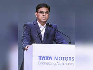 Mumbai: TATA Head of Commercial Vehicle Business Unit Girish Wagh speaks during ...