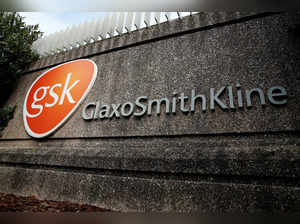 FILE PHOTO: Company logo of pharmaceutical company GlaxoSmithKline is seen at their Stevenage facility