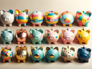 piggy bank many