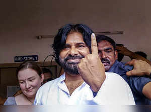 **EDS: IMAGE VIA @JanaSenaParty** Mangalagiri: Jana Sena Party President Pawan K...