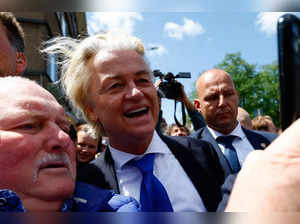Dutch far-right leader Geert Wilders campaigns for the EU election