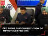 Chief Election Commissioner Rajiv Kumar signs Due Constitution of newly elected MPs, watch!