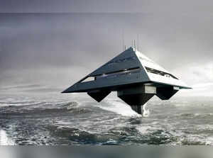 FLYING PYRAMID superyacht! Coming straight out of sci-fi show? How does it lift out of water and cruise?