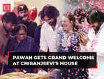 Pawan Kalyan gets grand welcome at brother Chiranjeevi's house after his victory in AP Assembly elections