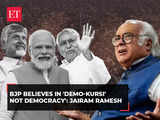 'Narendra-Naidu-Nitish', Modi is 1/3rd PM; BJP believes in 'demo-kursi' not democracy: Jairam Ramesh