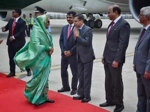 Bangladesh PM Sheikh Hasina arrives to attend PM Modi's swearing-in ceremony:Image