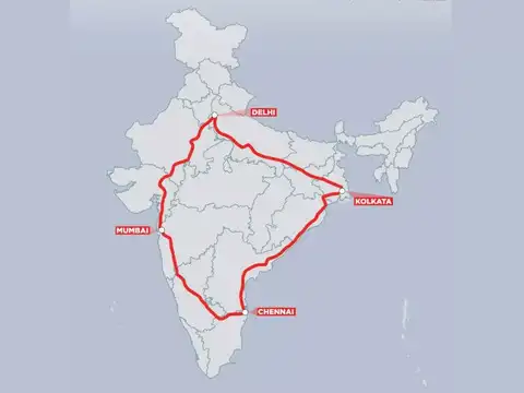 Four arms of Golden Quadrilateral