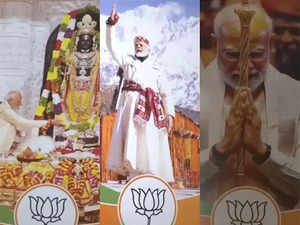 Posters of Narendra Modi put up in Delhi ahead of his swearing-in ceremony
