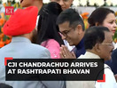 Narendra Modi oath-taking ceremony: CJI Chandrachud arrives at Rashtrapati Bhavan, watch!